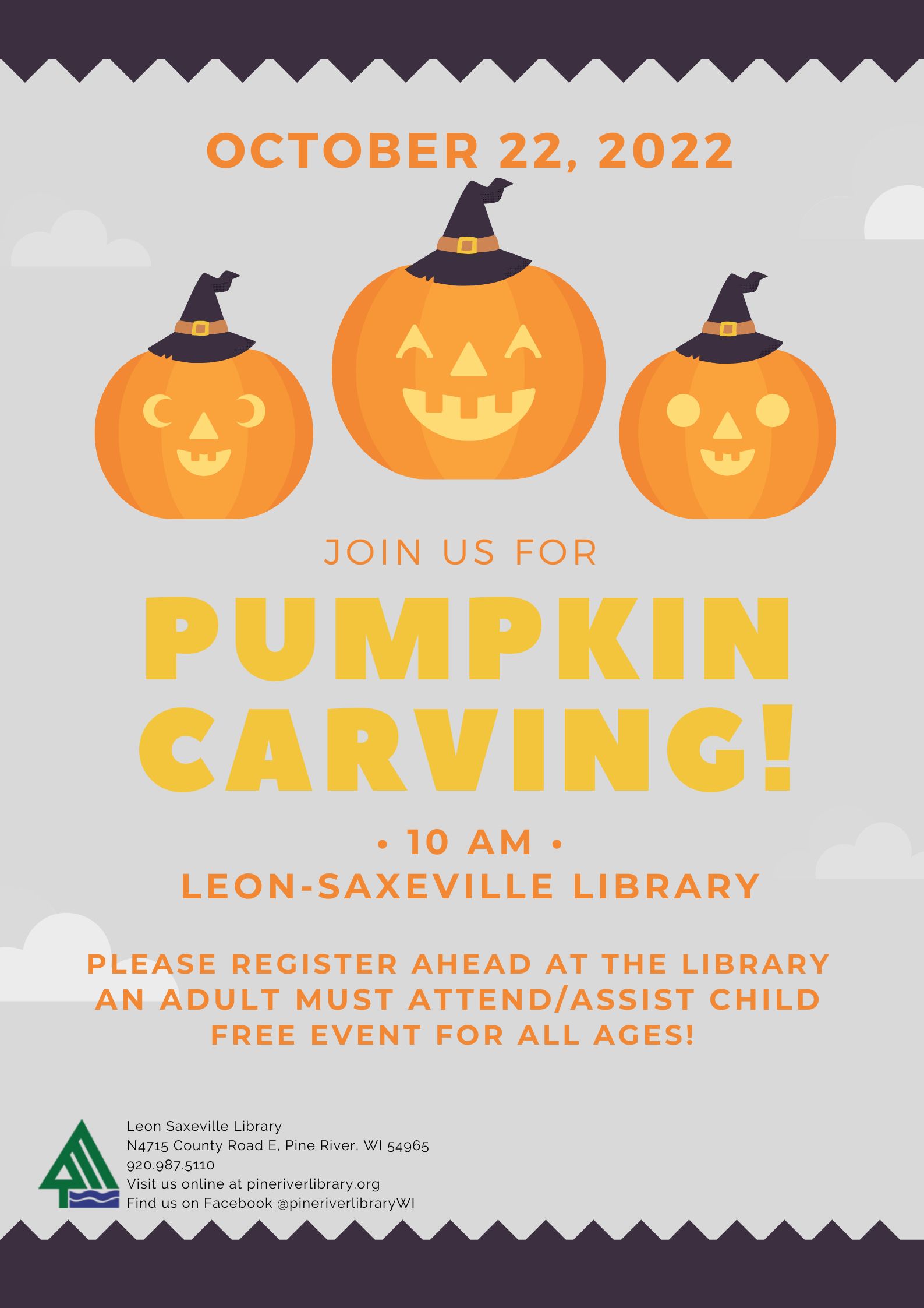 It's Pumpkin Carving Time again--please sign-up ahead